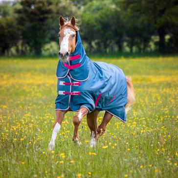 Blue Shires Tempest Original Lite 0g Combo Neck Turnout Rug Teal