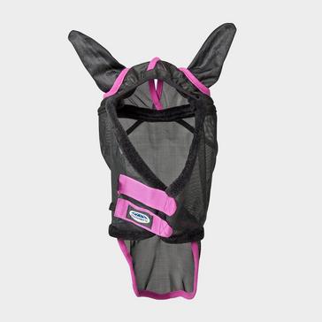Black WeatherBeeta ComFiTec deluxe Durable Mesh Mask With Ears & Nose Black/Purple
