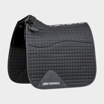 Black WeatherBeeta Prime Comfy Fleece Dressage Saddle Pad Black