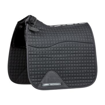 Black WeatherBeeta Prime Comfy Fleece Dressage Saddle Pad Black