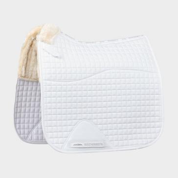 White WeatherBeeta Prime Comfy Fleece Dressage Saddle Pad White