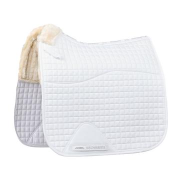 White WeatherBeeta Prime Comfy Fleece Dressage Saddle Pad White