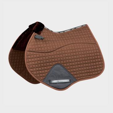 Brown WeatherBeeta Prime Comfy Fleece Jump Saddle Pad Brown