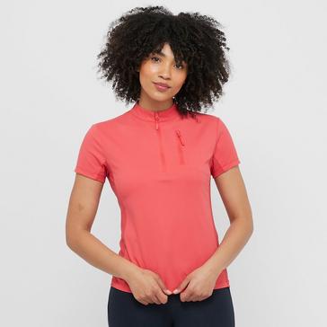 Red WeatherBeeta Womens Rome Short Sleeved Riding Top Bittersweet Red