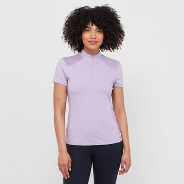 Purple Dublin Womens Tabby Short Sleeved Riding Top Mauve