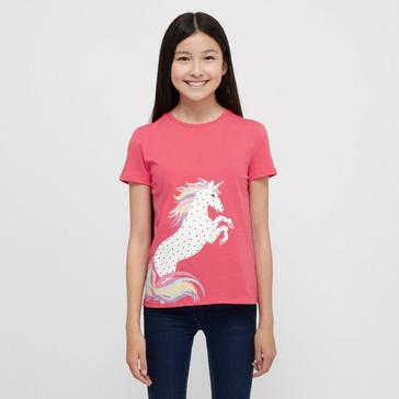 Pink Dublin Kids Tilly Tee Coral Rainbow Horse