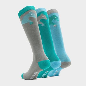 Multi Dublin Kids 3 Pack Socks Pony