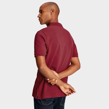 Red Joules Mens Woody Polo Shirt Rhubarb