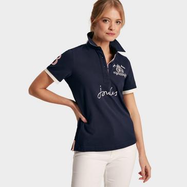 Blue Joules Womens Beaufort Short Sleeve Cotton Polo Shirt Navy