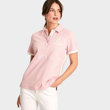 Pink Joules Womens Beaufort Short Sleeve Cotton Polo Shirt Pink