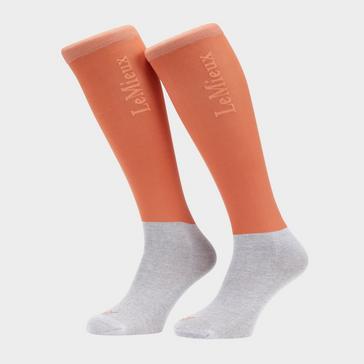 Orange LeMieux Competition Socks 2 Pack Apricot