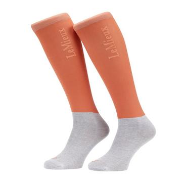 Orange LeMieux Competition Socks 2 Pack Apricot