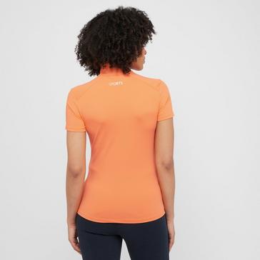 Orange Schockemohle Womens Alissa Short Sleeved Base Layer Mandarin