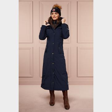 Blue Holland Cooper Womens Longline Training Coat Ink Navy