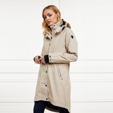 Beige Holland Cooper Womens Chartwell Rain Parka Stone