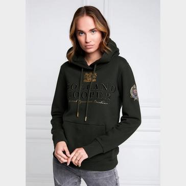 Green Holland Cooper Womens Heritage Hoodie Racing Green