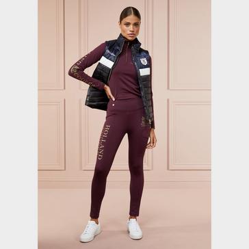 Red Holland Cooper Womens Sport Leggings Mulberry