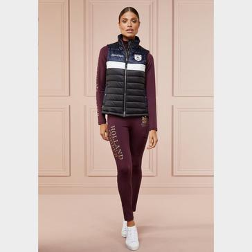 Red Holland Cooper Womens Sport Leggings Mulberry
