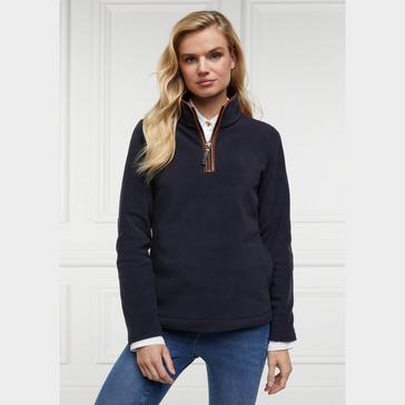 Blue Holland Cooper Womens Country Half Zip Fleece Ink Navy