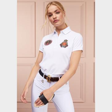 White Holland Cooper Womens Team Polo Shirt White