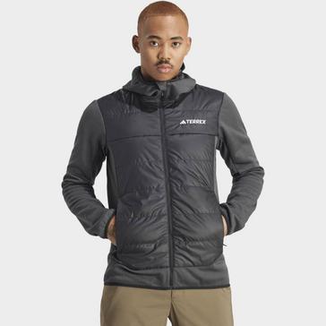 Black adidas Terrex Men's Multi Hybrid Insulated Hooded Jacket