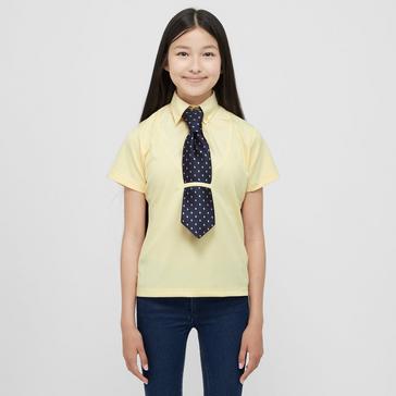 Yellow Aubrion Young Rider Short Sleeve Tie Shirt Yellow