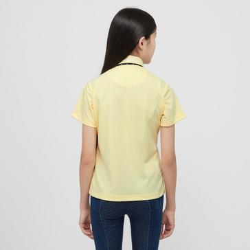 Yellow Aubrion Young Rider Short Sleeve Tie Shirt Yellow