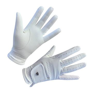 White Woof Wear Competition Riding Gloves White