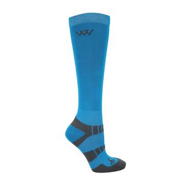 Blue Woof Wear Young Rider Pro Socks 2 Pack Turquoise
