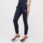 Blue adidas Women's 3 Stripe Fleece Jogging Bottoms