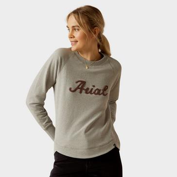 Grey Ariat Womens Benicia Sweatshirt Heather Grey