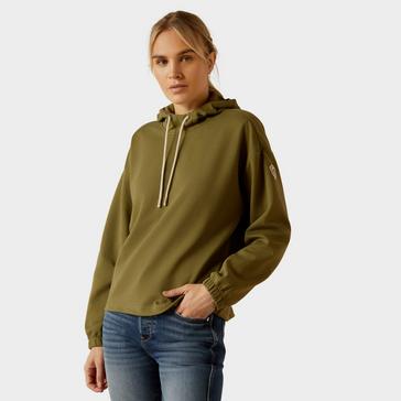 Green Ariat Womens Moraga Hoodie Winter Moss