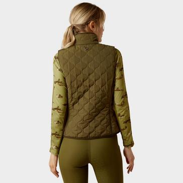 Green Ariat Womens Ashley 2.0 Insulated Gilet Winter Moss
