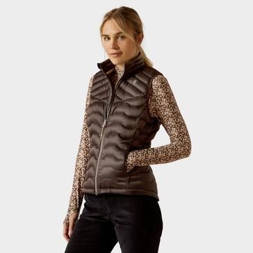 Brown Ariat Womens Ideal Down Gilet Mole