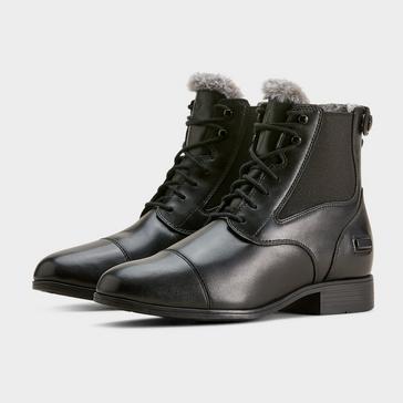 Black Ariat Womens Kendall Back Zip Sherpa Paddock Boots Black