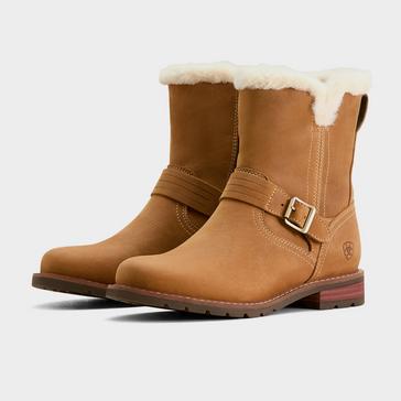 Brown Ariat Womens Savannah Waterproof Boots Caramel Tan