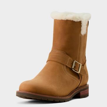 Brown Ariat Womens Savannah Waterproof Boots Caramel Tan