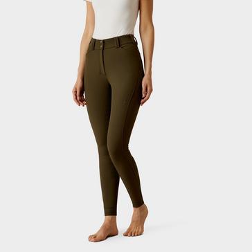 Green Ariat Womens Tri Factor Frost Insulated Full Seat Breeches Relic