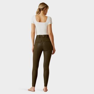 Green Ariat Womens Tri Factor Frost Insulated Full Seat Breeches Relic