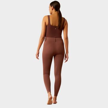 Red Ariat Womens Boreas 2.0 Half Grip Riding Tights Marron