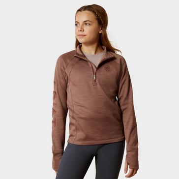 Pink Ariat Womens Tek Team 1/2 Zip Sweatshirt Twilight Mauve