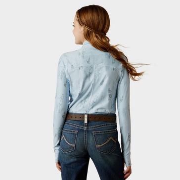 Blue Ariat Kids Lowell 3.0 1/4 Zip Base Layer Sketch Horse