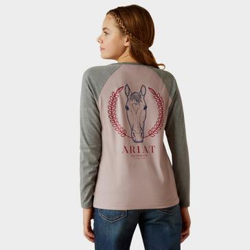 Multi Ariat Kids Heart Star T-Shirt Purple Dove Heather/Heather Grey