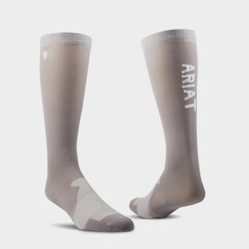 Grey Ariat Essential Performance Socks Zinc