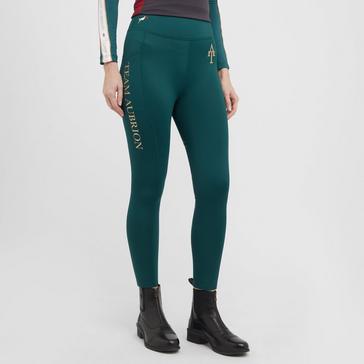 Green Aubrion Womens Team Winter Riding Tights Green