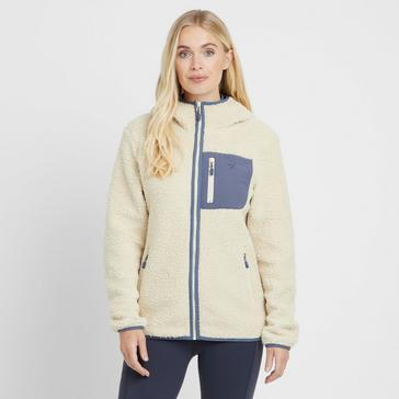 Beige Aubrion Womens Clement Fleece Jacket Natural