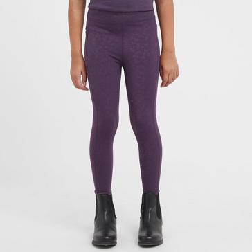 Purple Aubrion Young Rider Non-Stop Riding Tights Purple