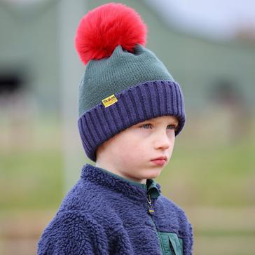 Green TIKABOO Kids Bobble Hat Dinosaur