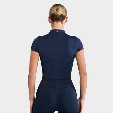 Blue Aztec Diamond Womens Core Short Sleeve Base Layer Navy