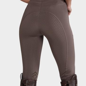 Brown Aztec Diamond Womens Core Full Seat Leggings Fawn